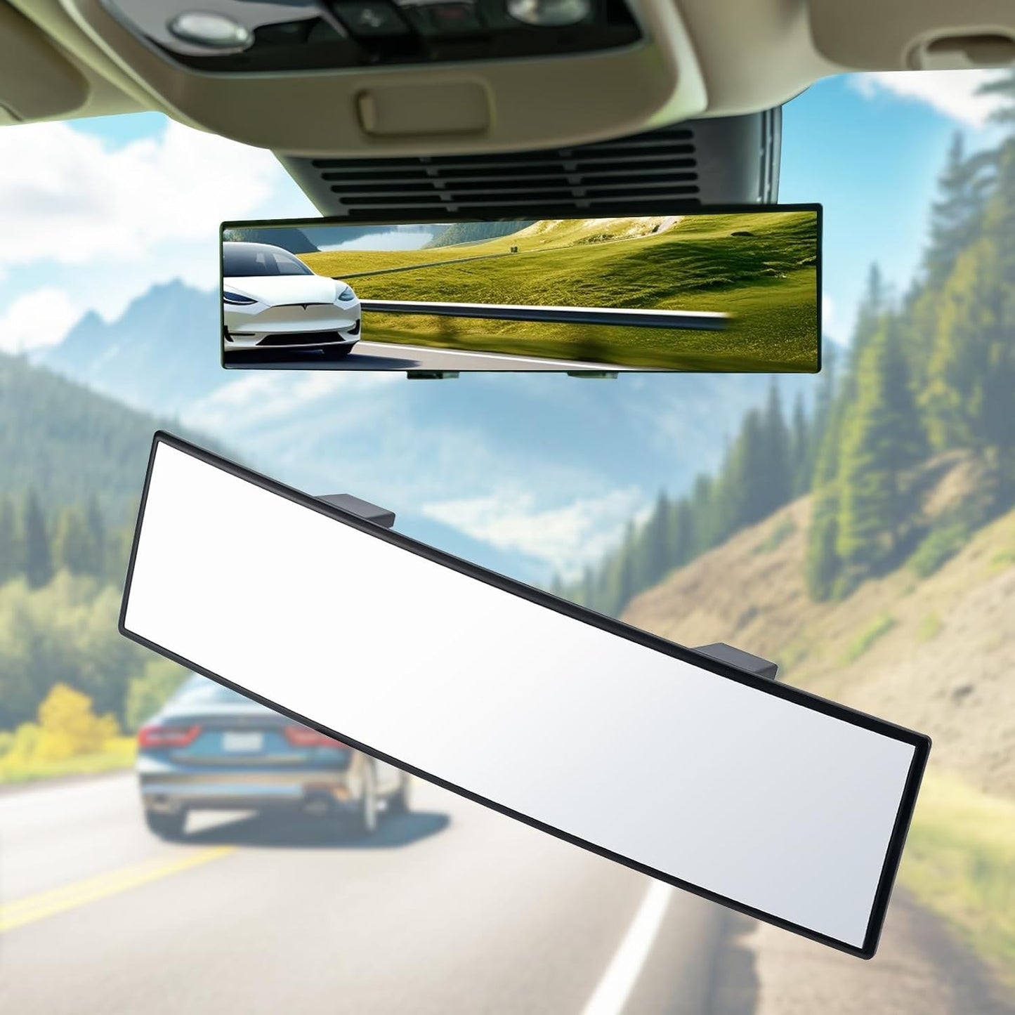 Espejo Retrovisor Interior Universal Espejos De Para Autos Carro Grande NUEVO