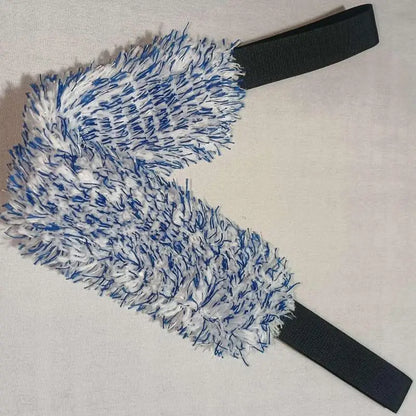Auto Wheel Wash Towel Brush Car Double-Sided Long Belt Cleaning Towel Microfiber Coral Plush Wheel Pull Belt Hub Detail Towel
