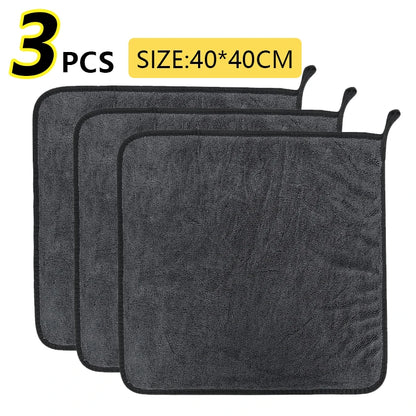 40*40*60Cm 600GSM Microfiber Car Wash Drying Towel Lint Streak Free Auto Cleaning Cloth Soft Absorbent Microfiber Car Towel