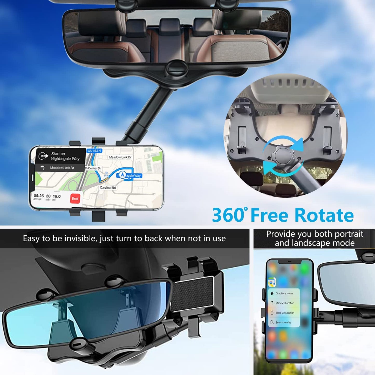 Soporte De Celular Para Auto Carro Porta Telefono Universal Rotacion 360