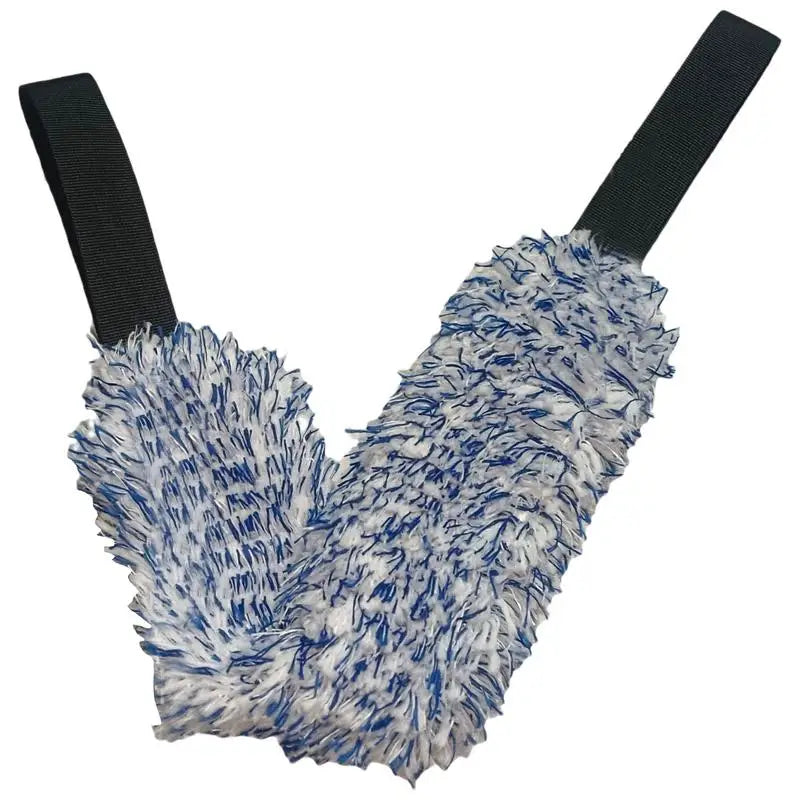 Auto Wheel Wash Towel Brush Car Double-Sided Long Belt Cleaning Towel Microfiber Coral Plush Wheel Pull Belt Hub Detail Towel