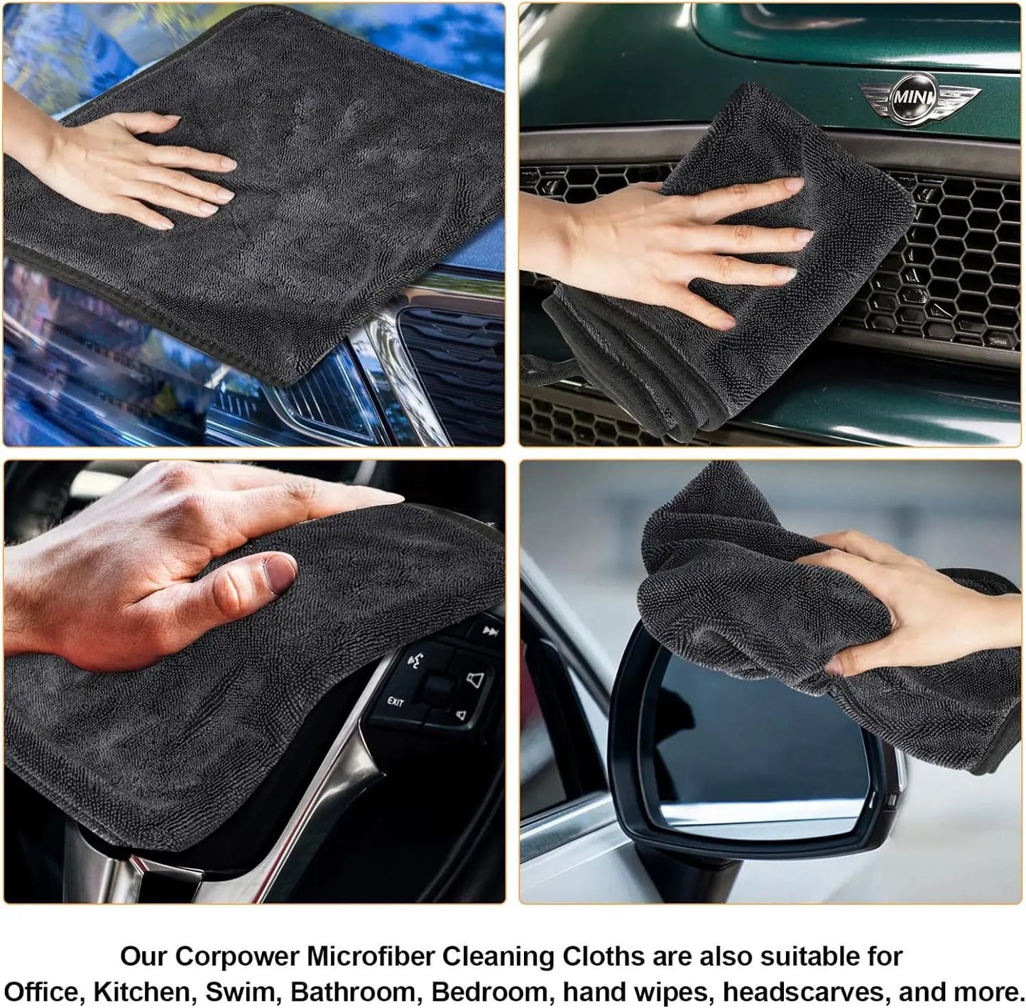 40*40*60Cm 600GSM Microfiber Car Wash Drying Towel Lint Streak Free Auto Cleaning Cloth Soft Absorbent Microfiber Car Towel